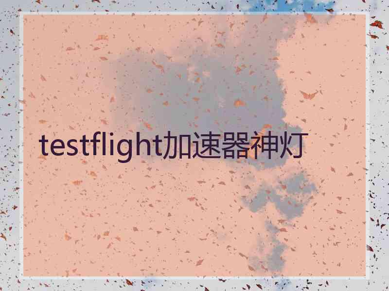 testflight加速器神灯