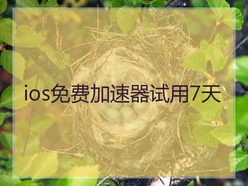 ios免费加速器试用7天