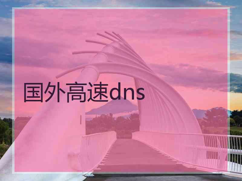 国外高速dns