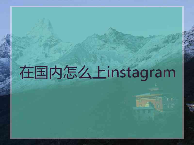 在国内怎么上instagram