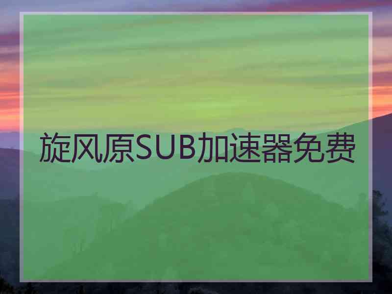 旋风原SUB加速器免费