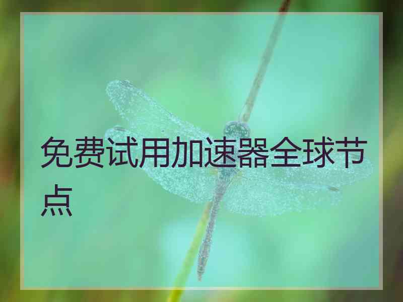 免费试用加速器全球节点