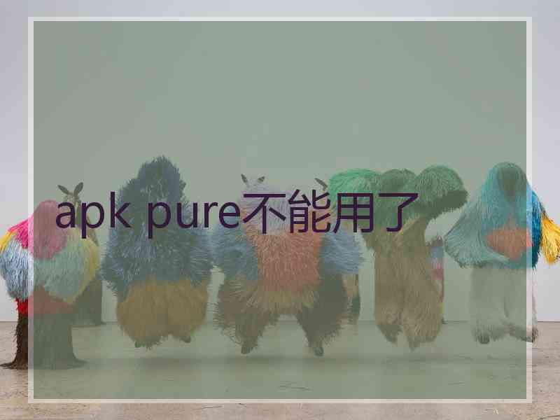 apk pure不能用了