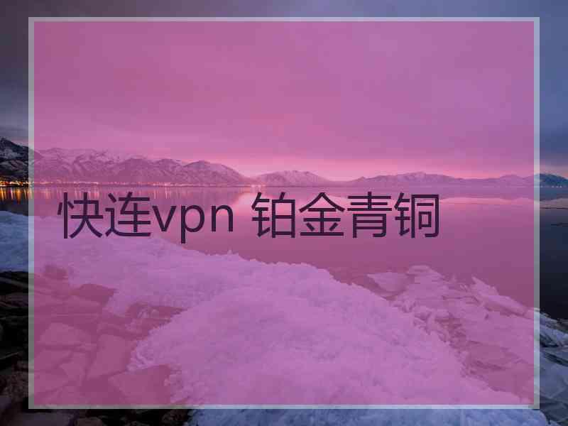 快连vpn 铂金青铜