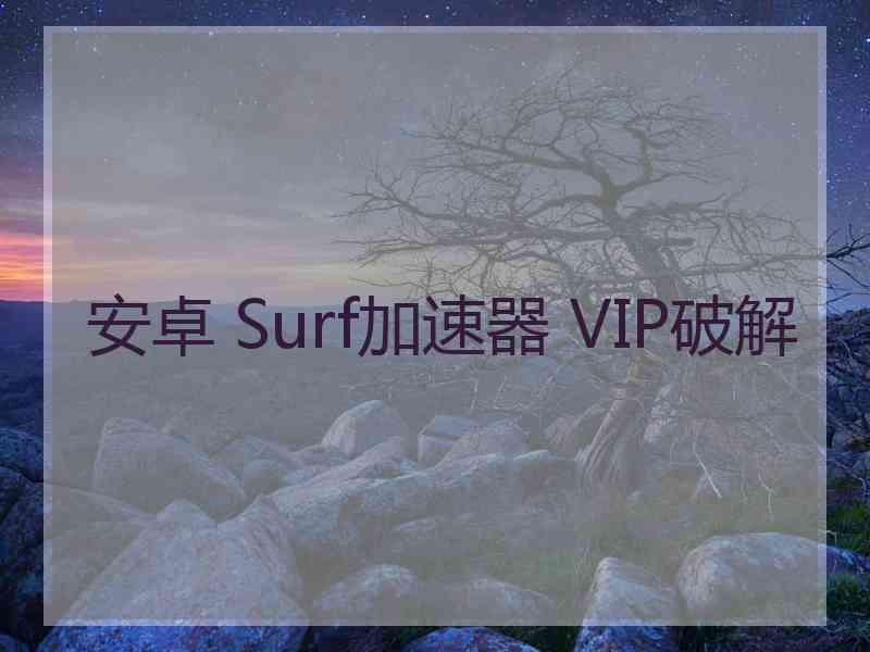 安卓 Surf加速器 VIP破解