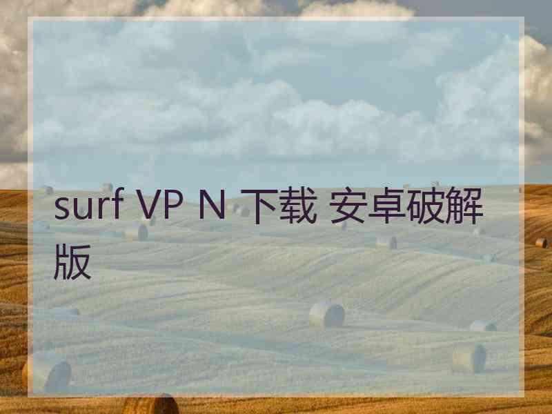 surf VP N 下载 安卓破解版