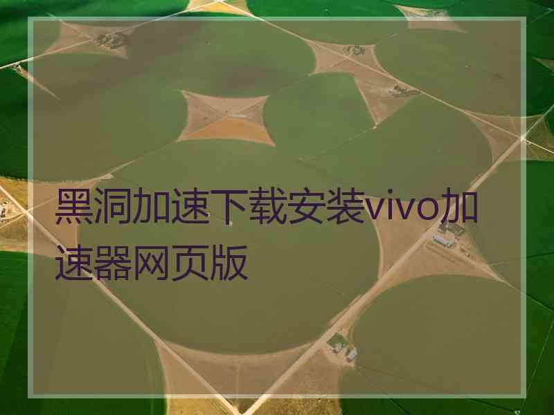 黑洞加速下载安装vivo加速器网页版