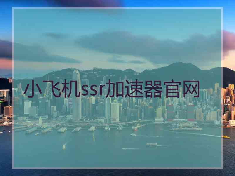 小飞机ssr加速器官网