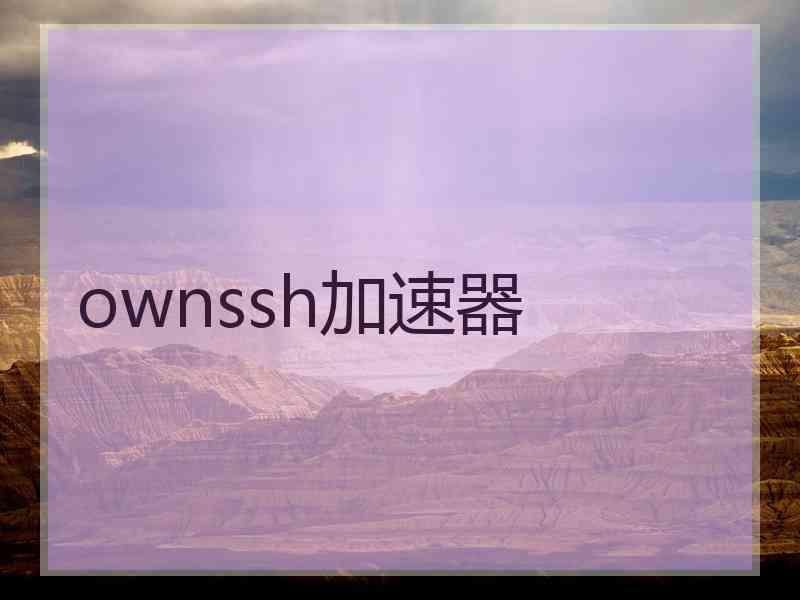 ownssh加速器