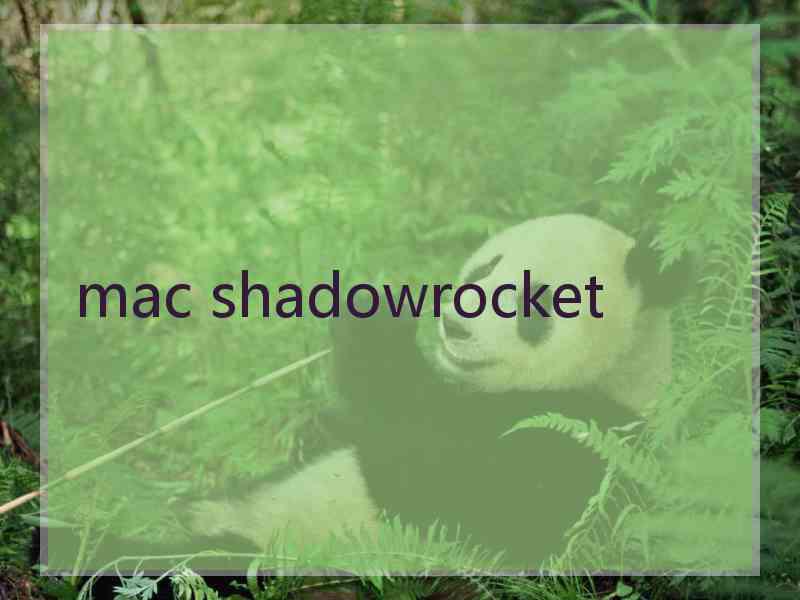 mac shadowrocket