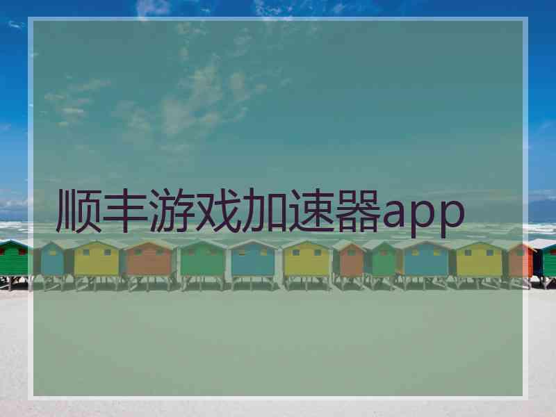 顺丰游戏加速器app