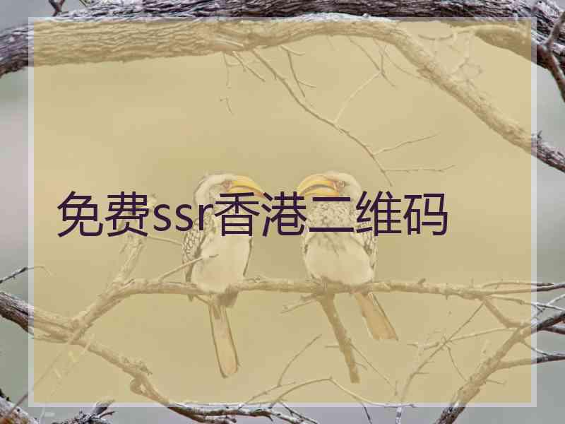 免费ssr香港二维码