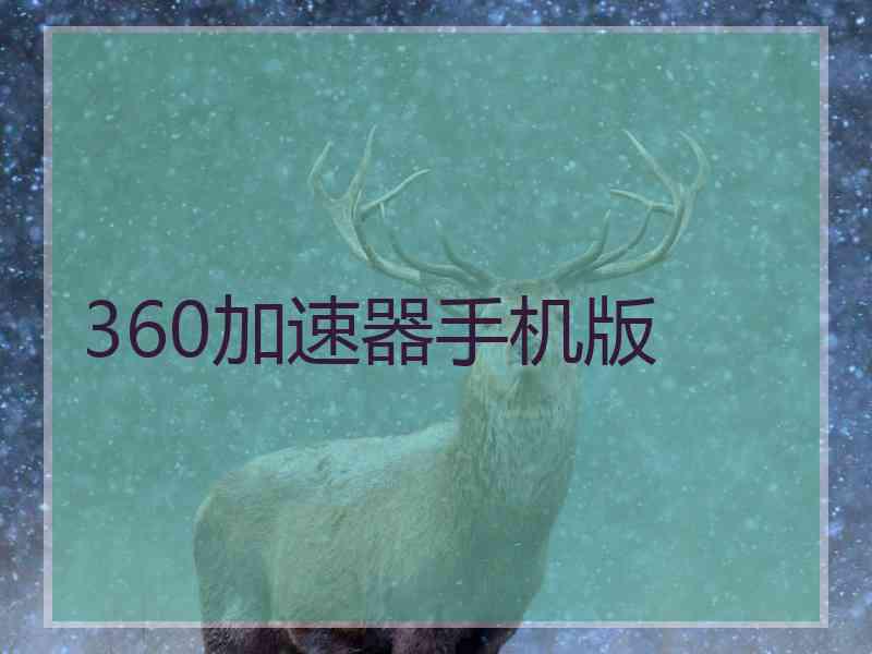 360加速器手机版