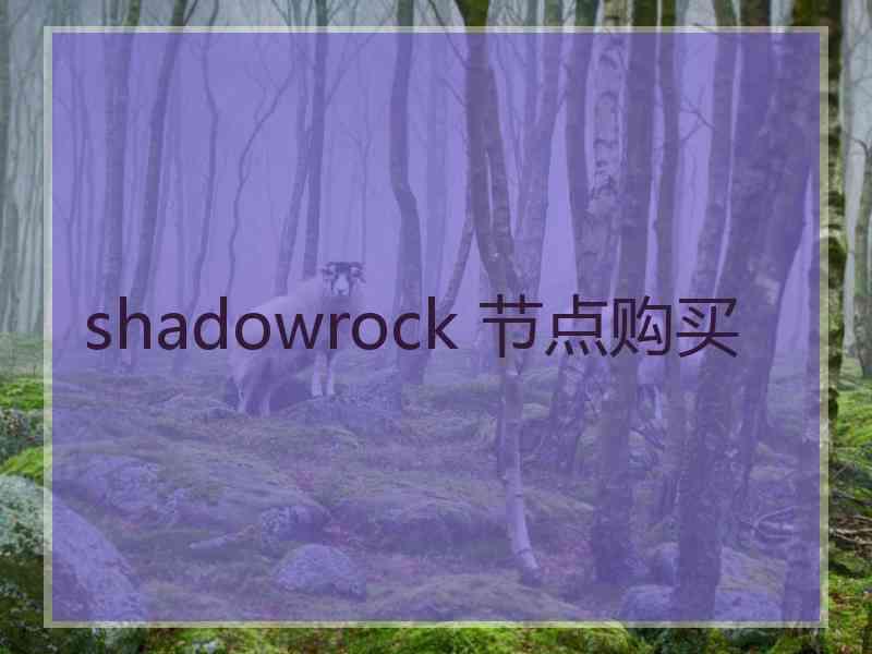 shadowrock 节点购买